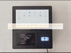 7 اینچ پانل ترمینال PC با خواننده کارت RFID NFC برای کنترل دسترسی محافظ ورودی یکپارچه اندروید ویندوز